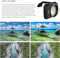 Vista 4 de Kit de filtro ND para DJI Mavic Mini2/Mini/Mini SE Drone, DJI Mini 2 kit de filtro de lentes, paquete de 6 (CPL, MCUV, ND4, ND8, ND16, ND32)