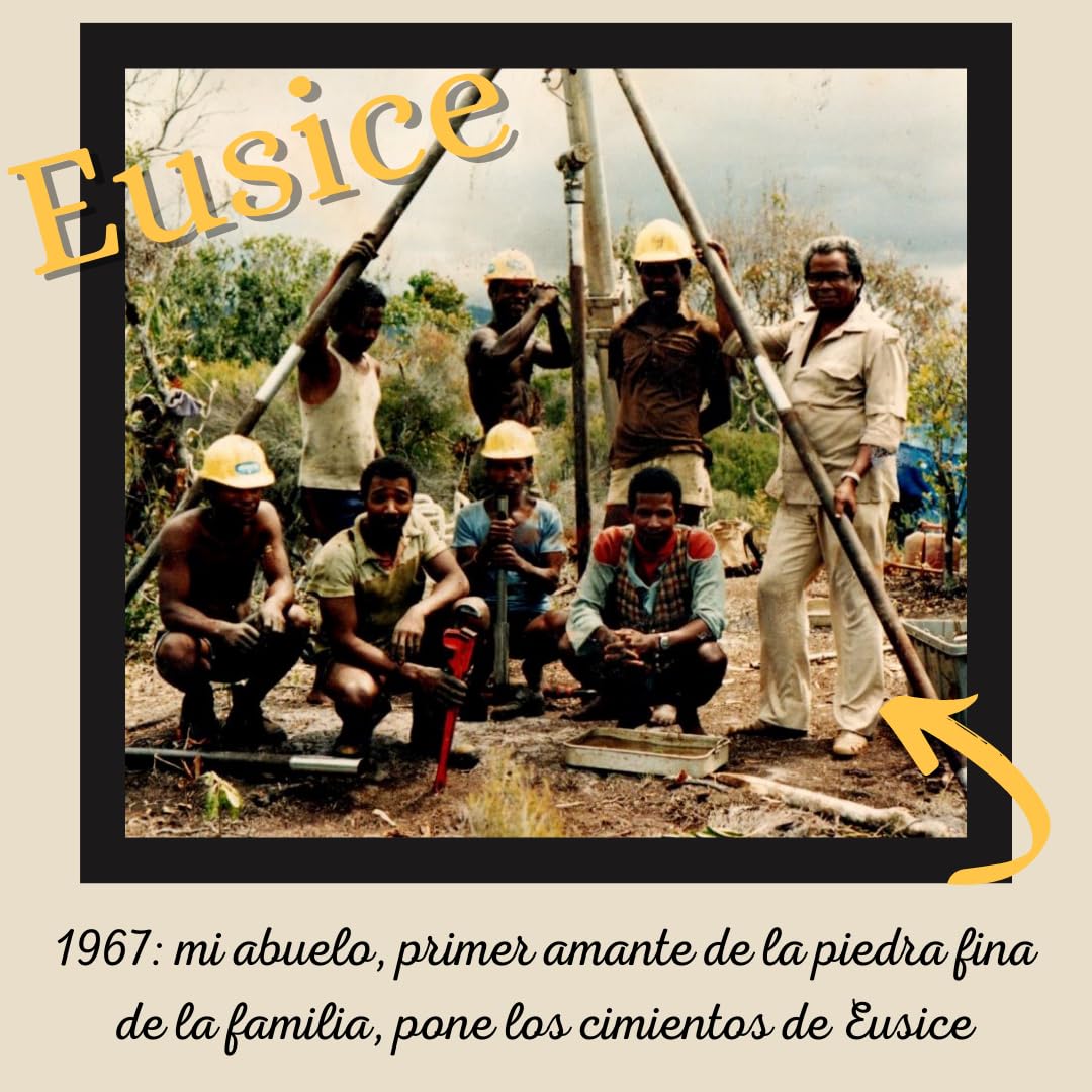EUSICE - Ágata en Banda Piedra Natural de Madagascar, Piedra de Palma Calmante y Antiestrés, 100% Artesanal y Hecho a Mano, Cristal Ético para Litoterapia, Bienestar, Meditación y Yoga — view 3