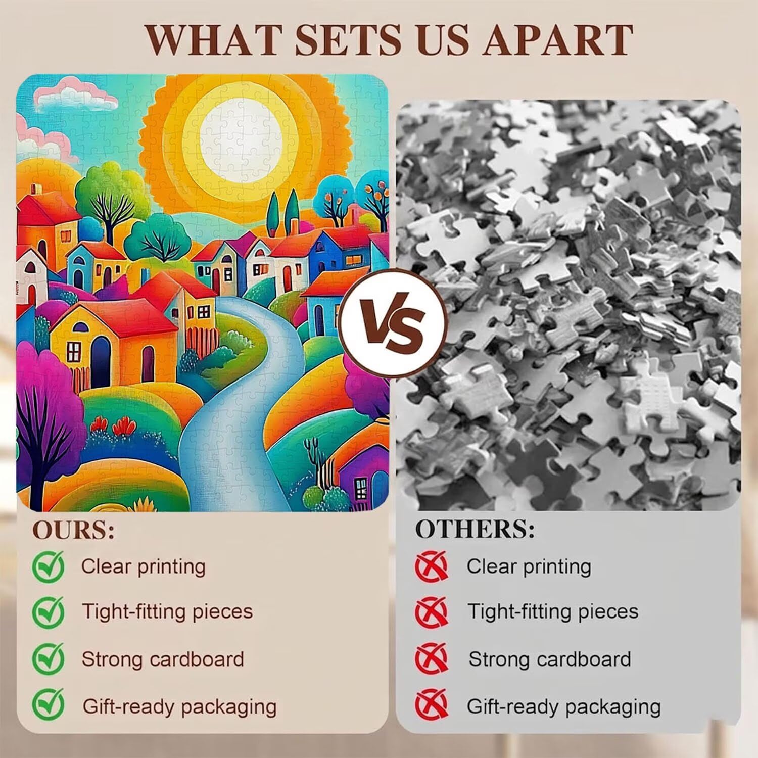 Paysage Dessin animé Puzzle 6000 Pièces pour Adultes, Format 179 x 105 cm, Challenge Casse-Tête de Famille, Loisirs Créatifs et Relaxation, Pièces Robustes avec Lettres au Dos, Décor Murale f0-523
