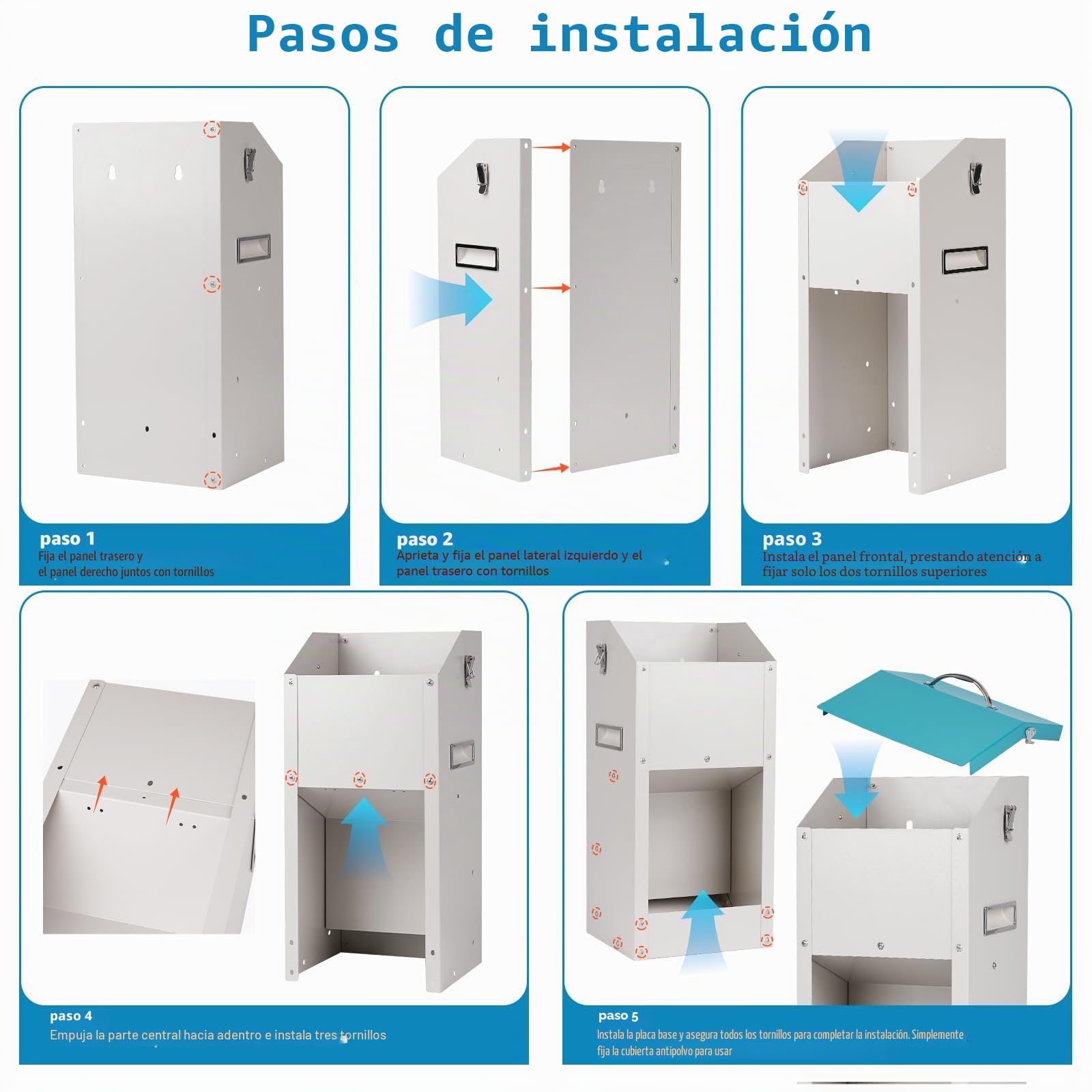Comedero Automático para Perros de Exterior 6 kg Comedero Automático para Gatos con Almacenaje Alimentador por Gravedad para Cachorros, Perros, Gatos