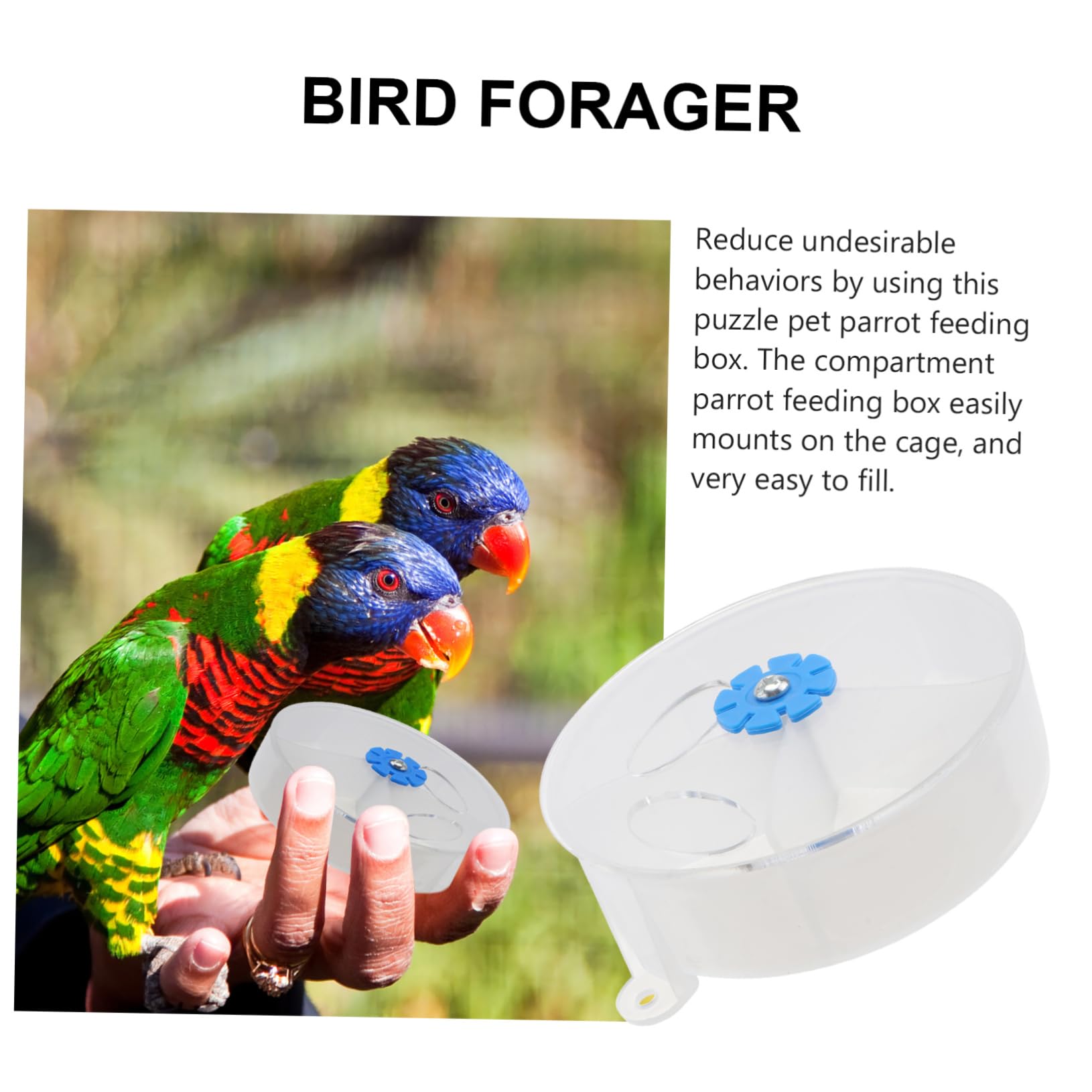 1PC Parrot Supplies Acrylic Foraging Ball Puzzle Pet Parrot Finding Food Box-Pet Supplies - image 4