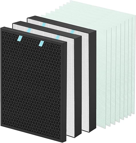 Miniatura 10 de 1 juego de filtros Air400 de repuesto para filtros Bissell Air400-2521 True Hepa y 6 prefiltros, 2520 filtros de carbón activo, en comparación con