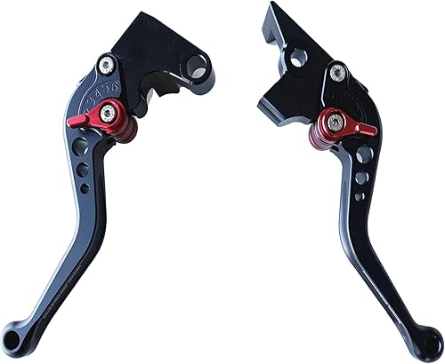 Manetas de freno y embrague, ajustables, cortas, mecanizado CNC, Negro