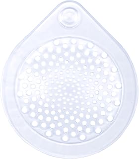 SlipX Solutions Clear Water Drop Hair Catcher Keeps Hair Out of Drains to Prevent Clogs (Fits Standard Drains, No Tools Required, 5 Inch Diameter)