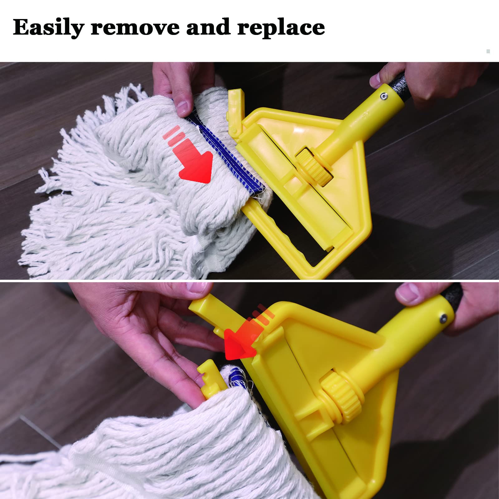 Clip Wet Mop Clip Lock 7 Inch Mop Head Clip Commercial Mop Clamps-Quick Change Head Mop Handle -Heavy Duty Mop Head Replacement Holder Change Mop Handle -Commercial Gripper (10, Blue - View #11