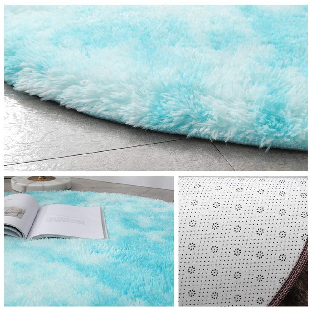 Nordic Tie Dye Farbverlauf Farbe runder Teppich Haushalt Shaggy Teppich langes Haar waschbar hängenden Korb Stuhl Yoga Teppich Groß Rot Durchmesser 200cm