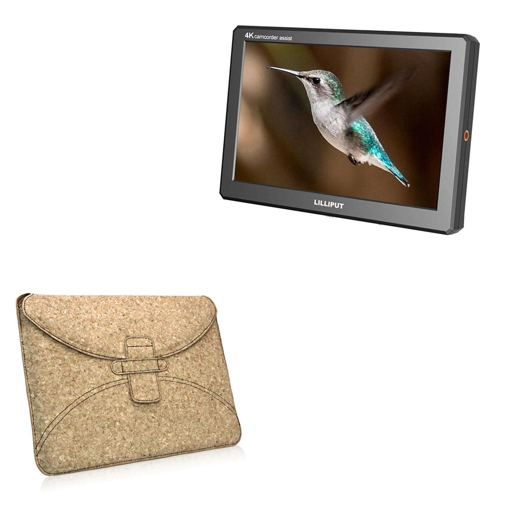 BoxWave Case Compatible with Lilliput A8 - Quorky Pouch, Durable, Lightweight Cork Envelope Sleeve Cover