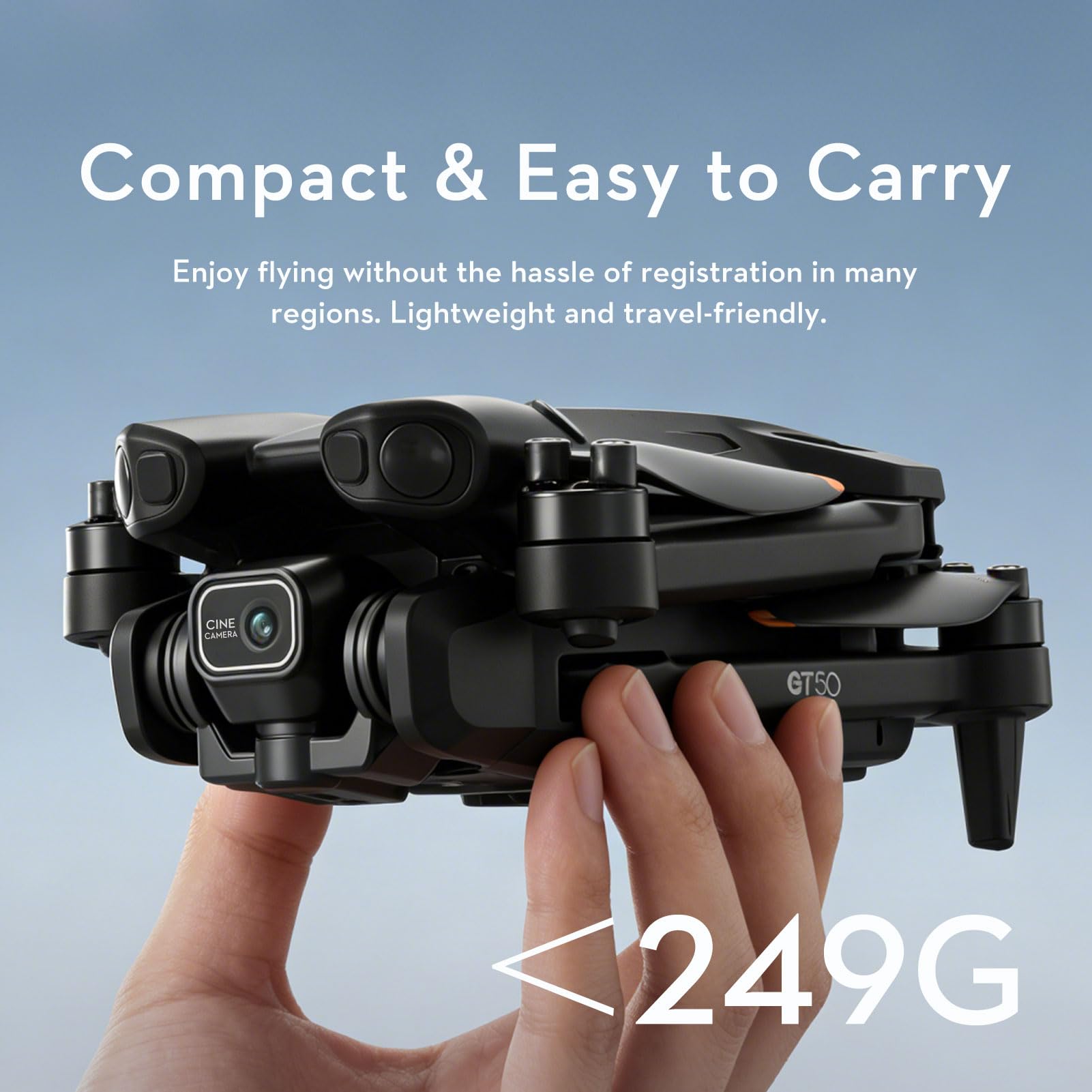 Drone caméra brushless 1080P avec écran 4,3" WiFi pliable