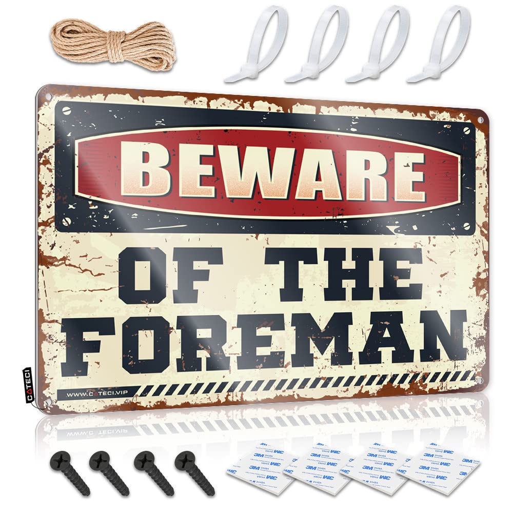 Artwork Math Decoration - Beware Of The Foreman Graduation Gift Rustic Wall Hanging(30X40CM)