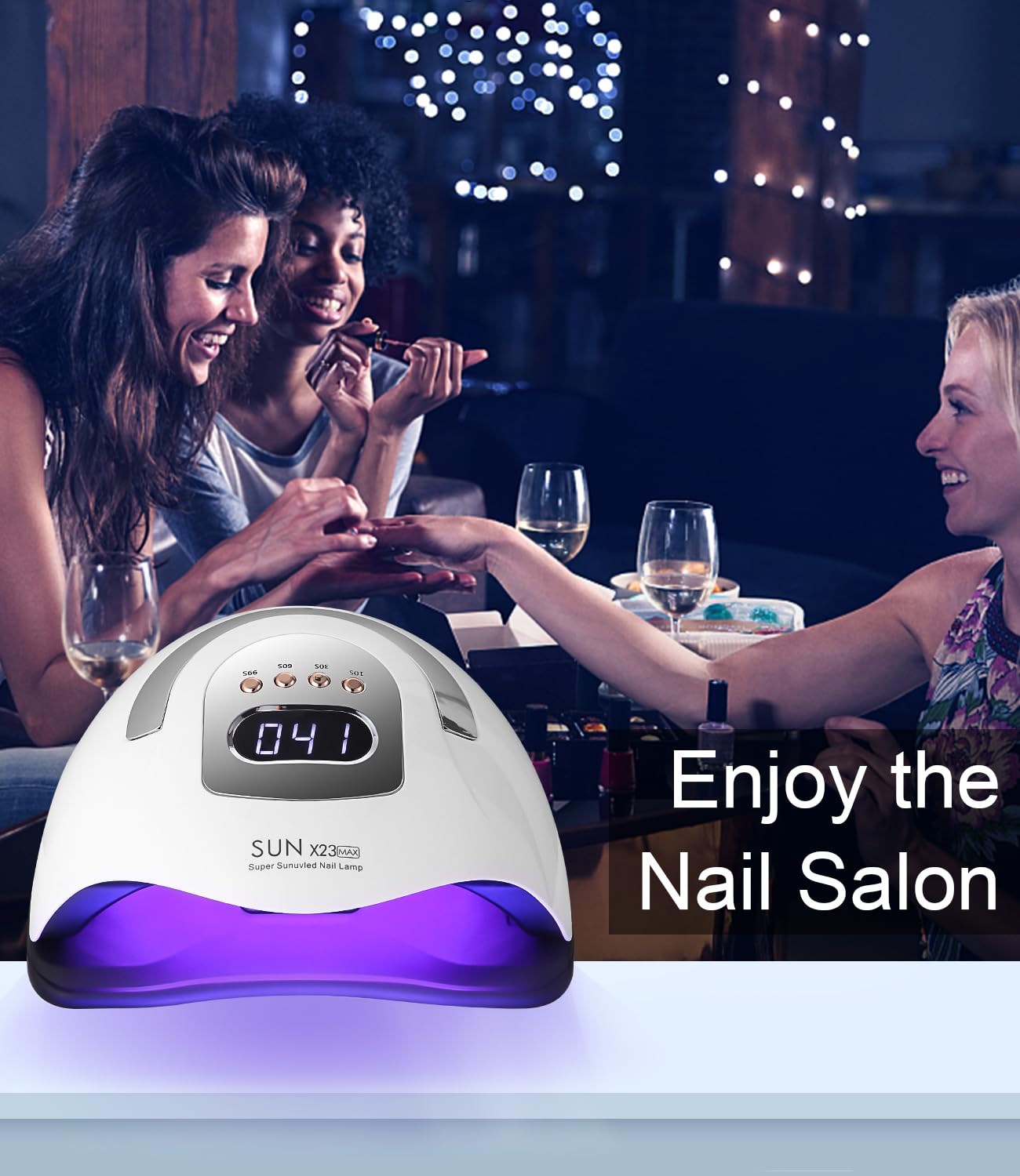 Lámpara de Uñas UV, 380W 81 LED Lámparas Profesional Maquina Secadora de Uñas Rápido, Curado de Esmalte de Gel con 4 Temporizador y Pantalla LCD Para Manicura/Pedicura Nail Art en el Hogar