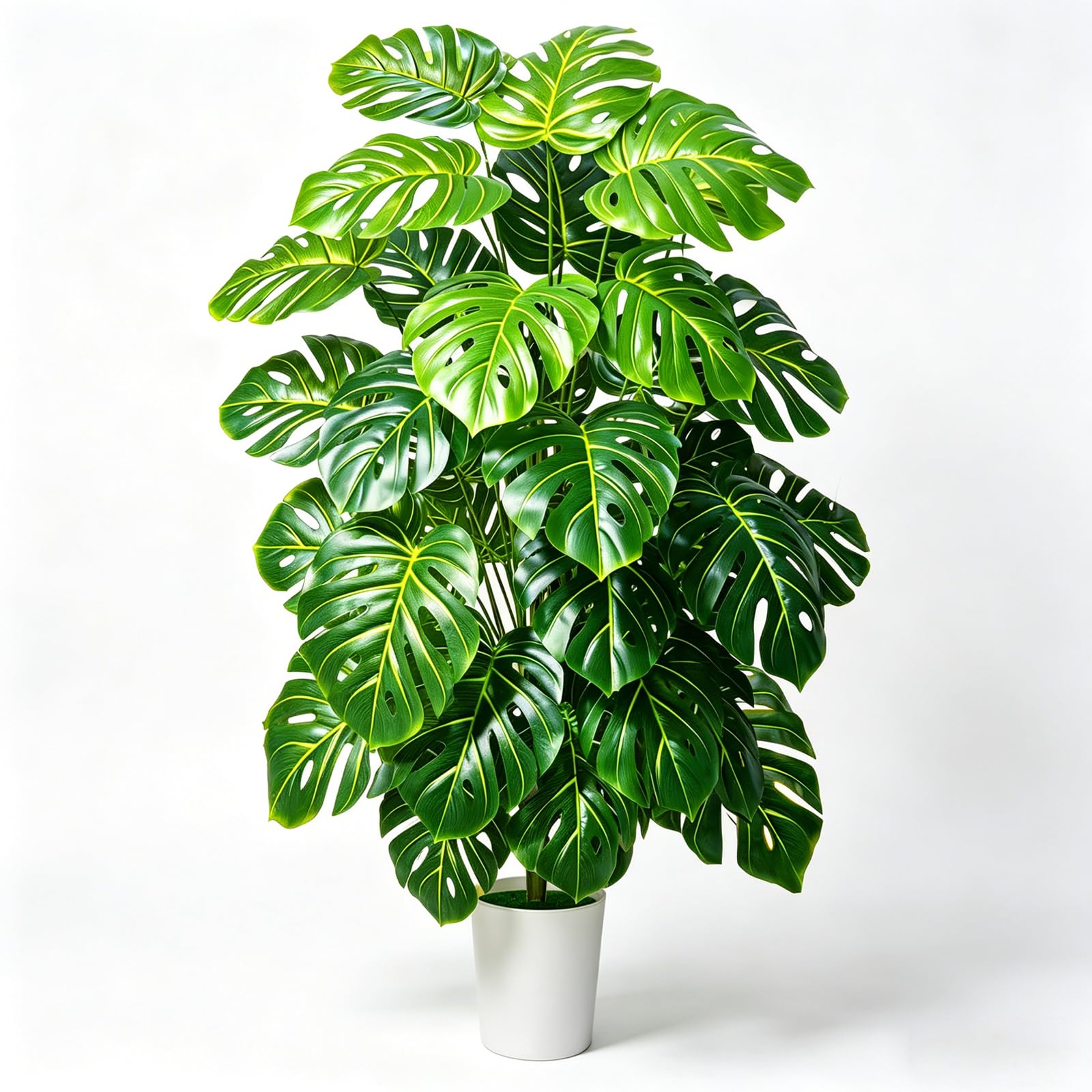 Bonsaï Plantes Monstera Artificielle, 135 cm de Haut, imitant Les Plantes Tropicales, Convient à la décoration intérieure et extérieure, Salon, Chambre, Bureau et Jardin.