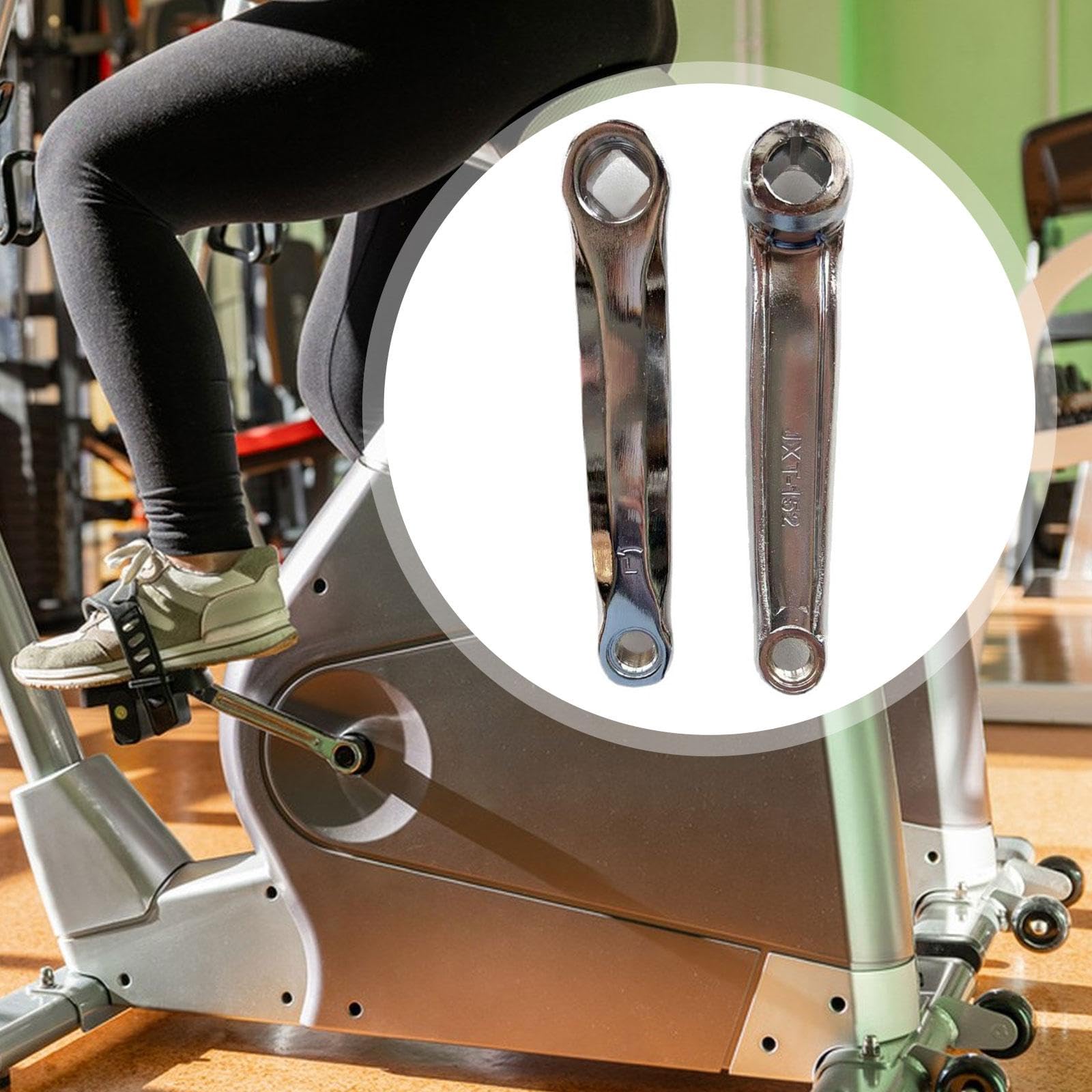 2 Pezzi Braccio Pedivella Bici Accessori Ricambio Set Pedivelle Metallo Compatibile con Cyclette da Allenamento Adatto per Riparazione Palestra Casa