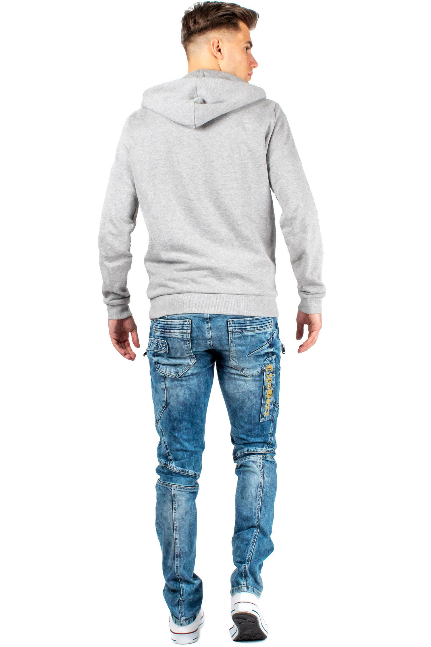 & Baxx Męskie dżinsy na czas wolny spodnie Clubwear Style Denim Disco Dope