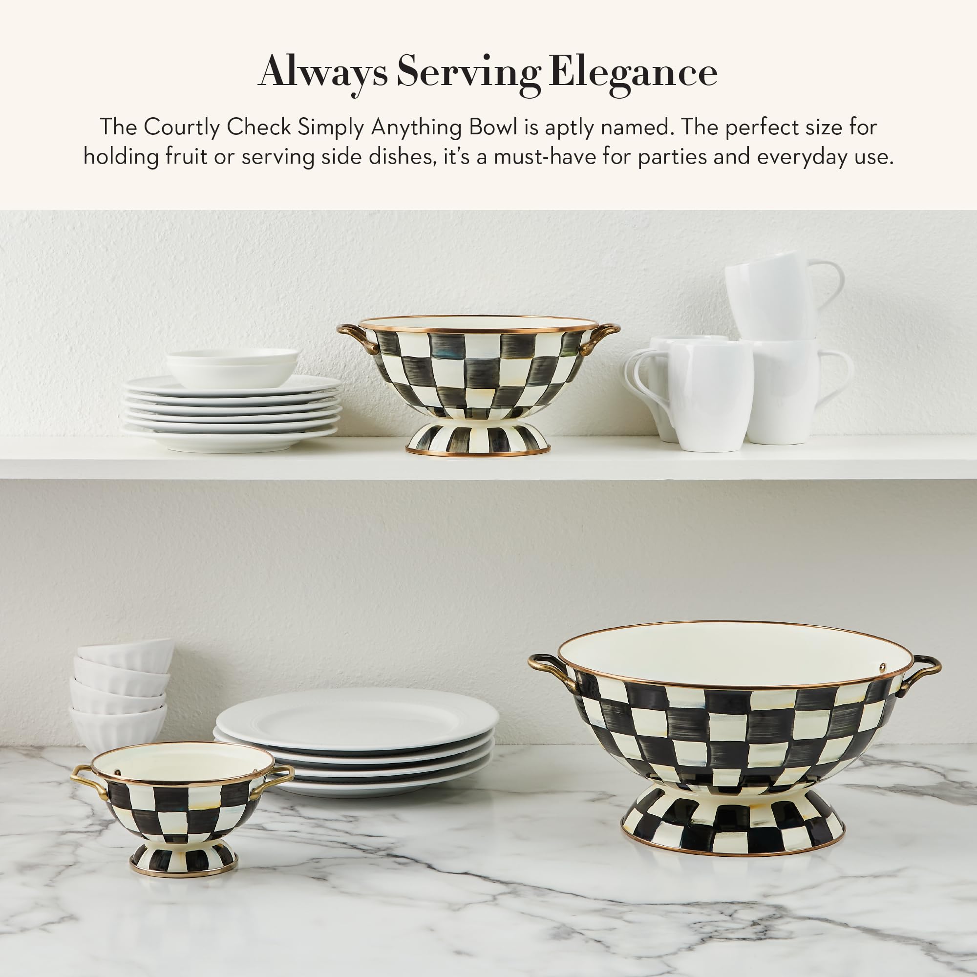 Amazon.com | MACKENZIE-CHILDS Enamel Bowl, Serving Bowl for