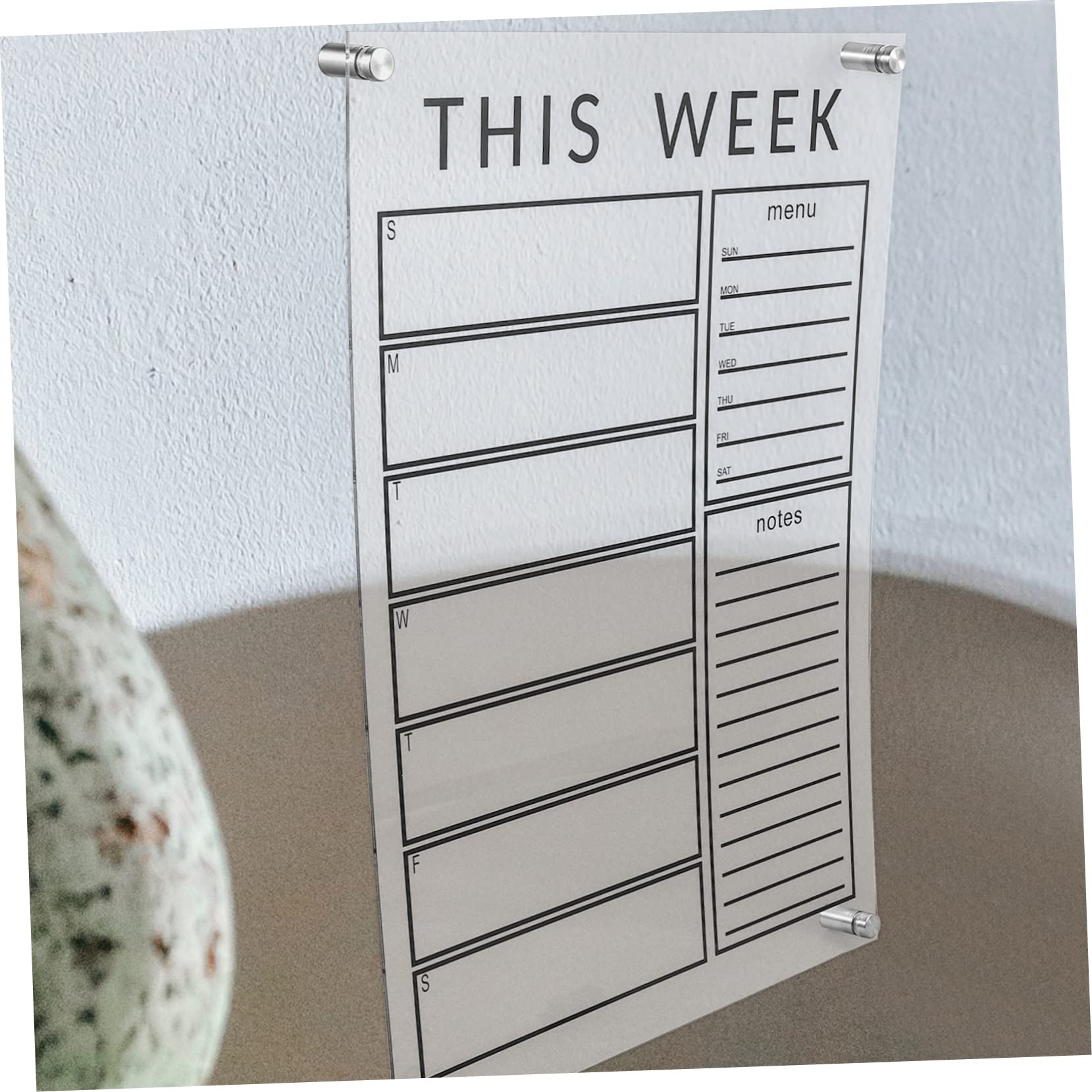 Acryl Memotafel Abwischbar Transparente Wochenplanungstafel | 1 Satz, Einfache Reinigung, Tragbar für Reisen, Schule und Schreibtischdekoration