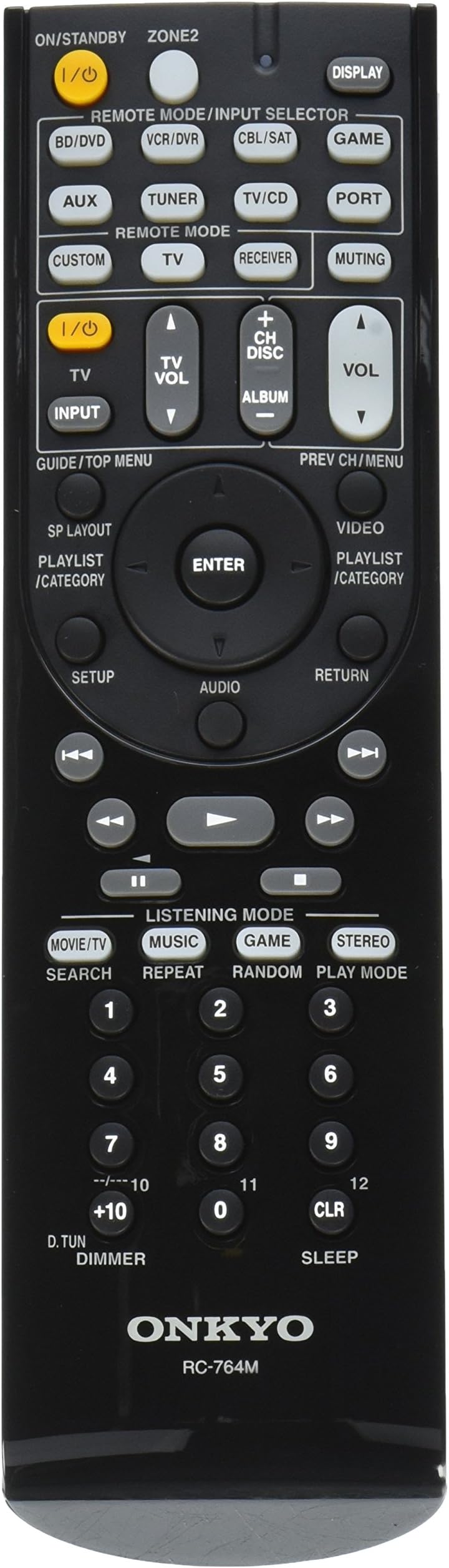 ONKYO RC-764M Remote Controls for HT-S5300 HT-S6300 HT-S7300 HT-