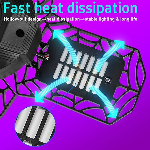 Miniatura 3 de Luz LED negra deformable de 60 W, paquete de 2 luces negras con enchufe e interruptor, iluminación negra para fiesta brillante, lámpara UV púrpura