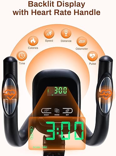 Miniatura 5 de Bicicleta estática reclinada para el hogar con resistencia magnética silenciosa de 16 niveles, bicicleta reclinada para personas mayores y adultos