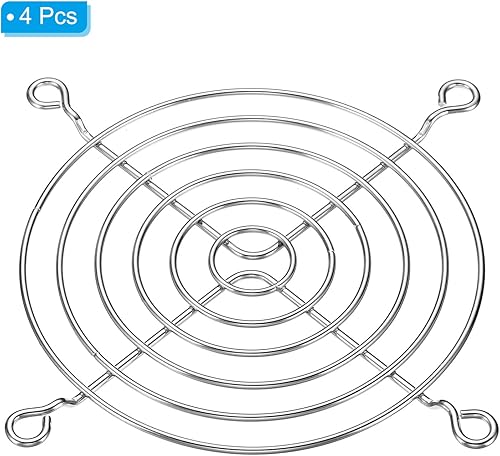 Miniatura 3 de PATIKIL Parrilla de dedo para ventilador de 3.543 in, paquete de 4 protectores de parrilla de acero inoxidable 304 para ventiladores de 3.543 x