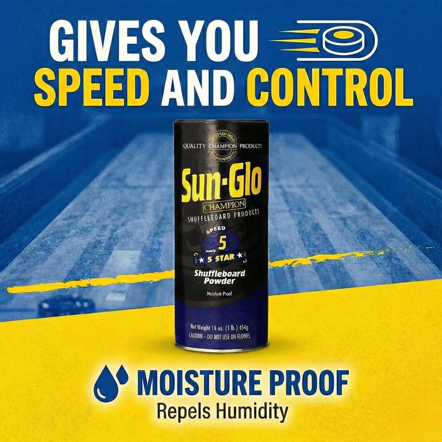 Sun-Glo #5 Speed Shuffleboard-Pulverwachs, Doppelpack