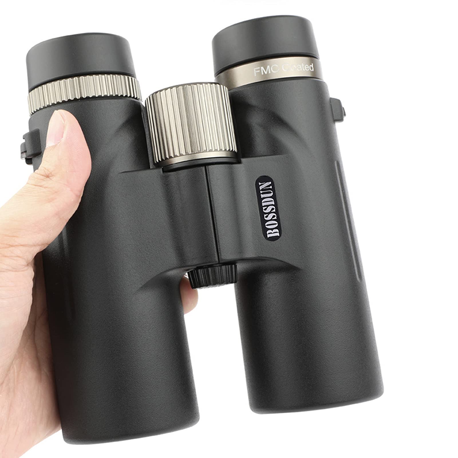 Jumelles 12 x 42 HD étanches haute performance avec vision nocturne dans des conditions de faible luminosité pour l'observation des oiseaux, la randonnée, la chasse, le tourisme (noir)