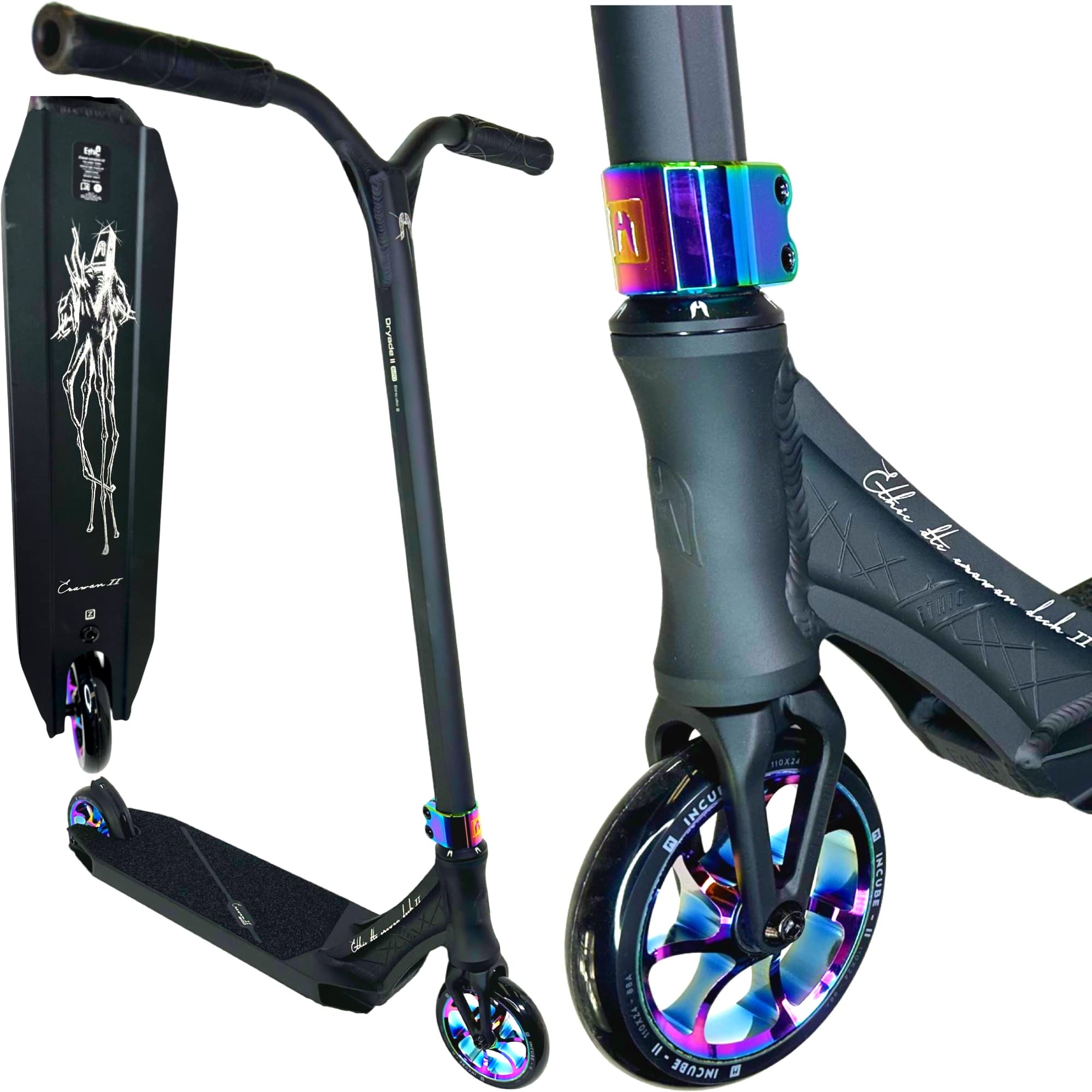 Ethic DTC Erawan I Pandora I V2 Stunt-Scooter I Altura 80-90 cm I Park I Hybrid I Street I Tret I Trick I Kids I Roller I Lightweight I Freestyle