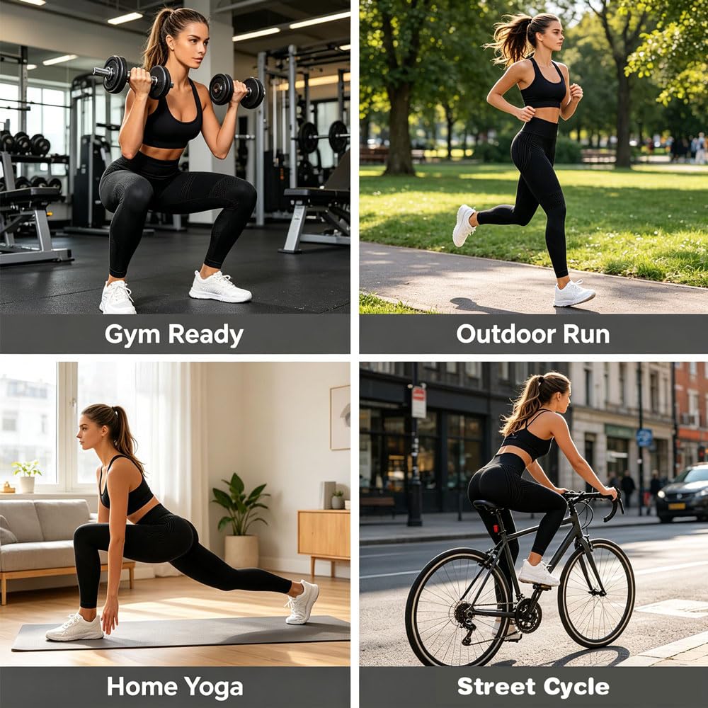 Leggings de compresión 3D anticelulitis para mujer, cintura alta, push up, drenaje linfático, gimnasio, scrunch, deporte, yoga, ropa deportiva, S-M-L