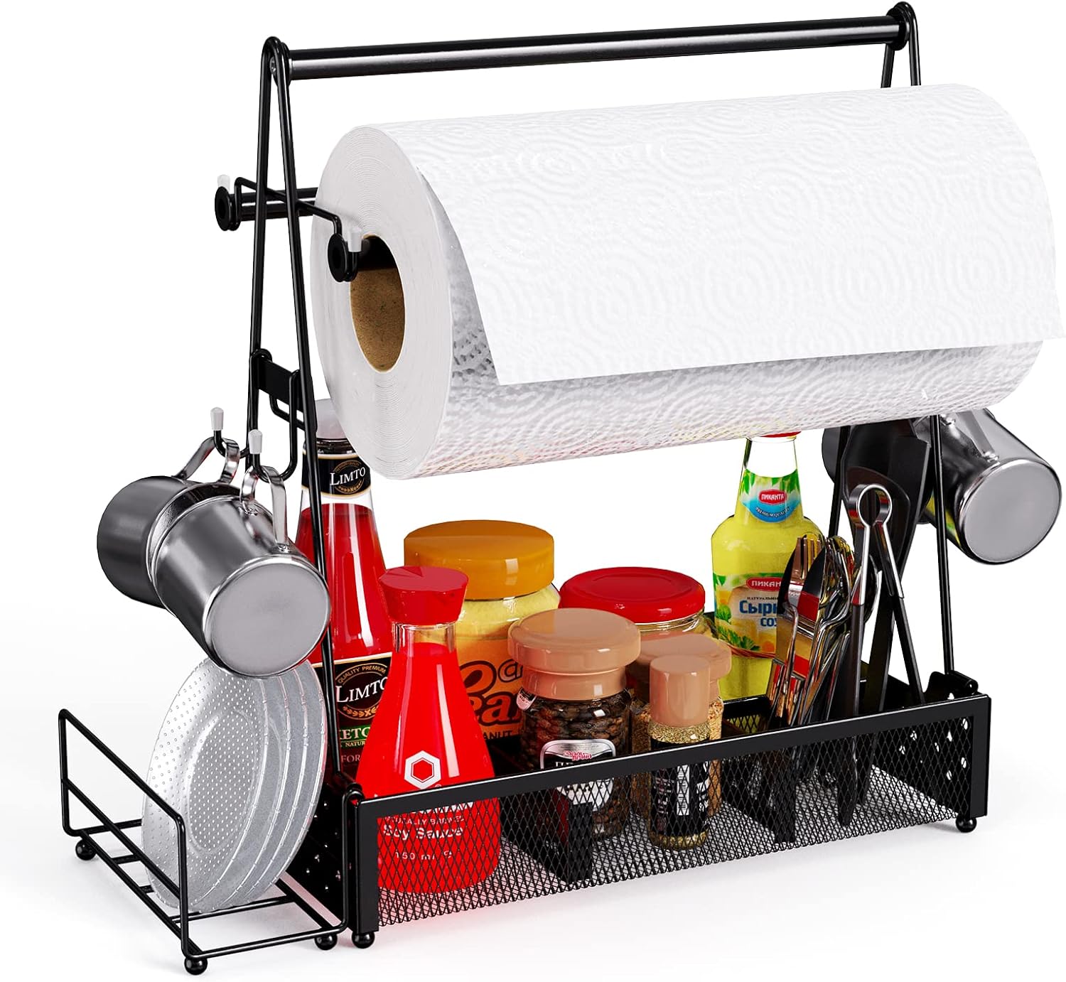 Johamoo Grill Caddy, BBQ Picnic Condiment Caddy, Utensil