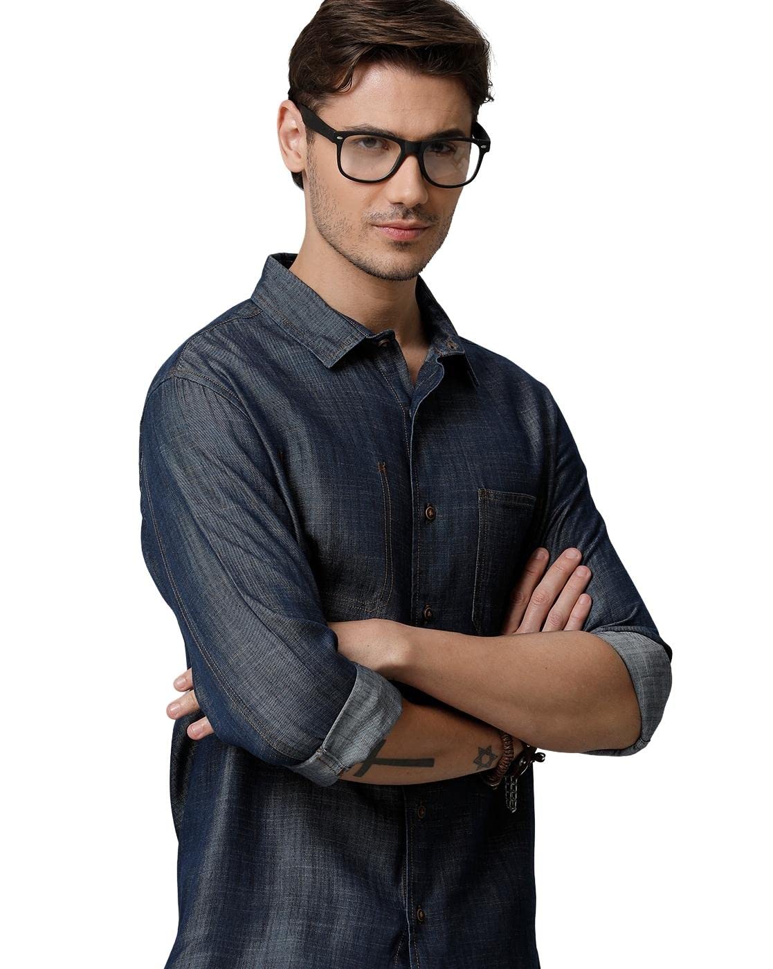 PROTOTYPE Men Washed Casual Denim Shirt_M-Moton_PS