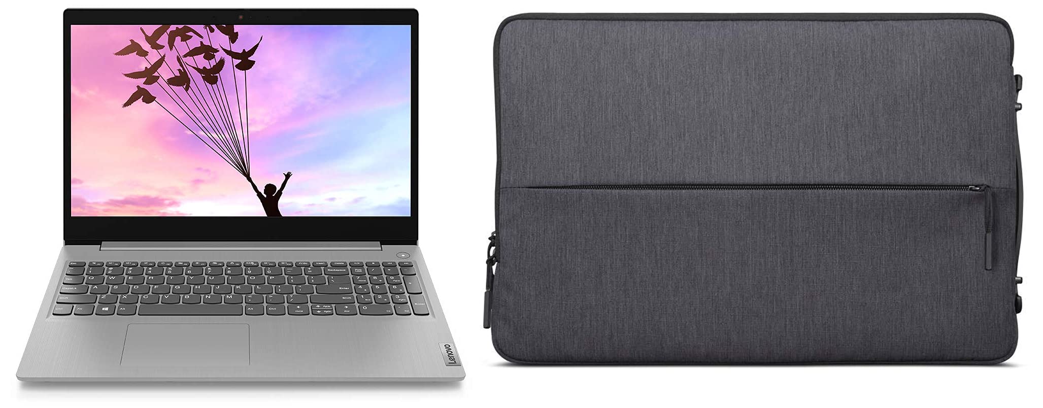 Lenovo IdeaPad Slim3 AMD Athlon Silver 3050U 15.6"HD Thin&Light Laptop(4GB/1TB HDD/Win10/MSO19/Radeon/Platinum Grey/1.85Kg)81W100W9IN+ Lenovo 15.6" Urban Laptop Sleeve
