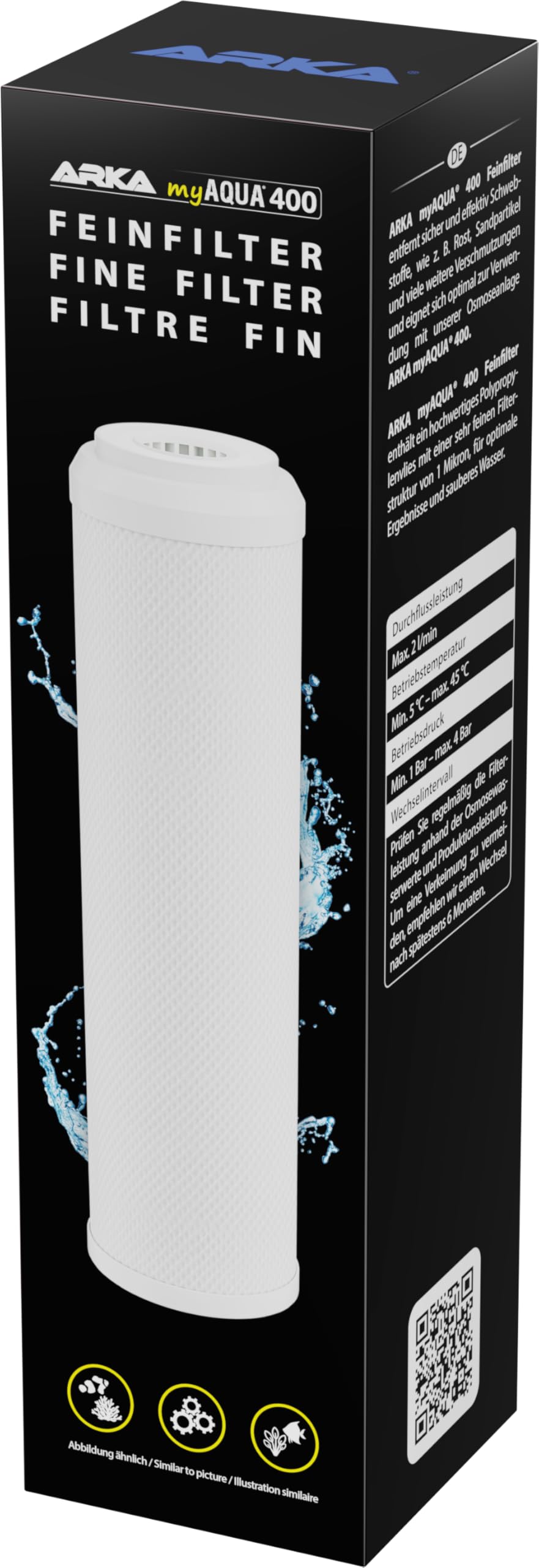 ARKA FFMD400 Feinfilter Fine Filter myAqua 400 Reverse Osmosis System, Multicoloured