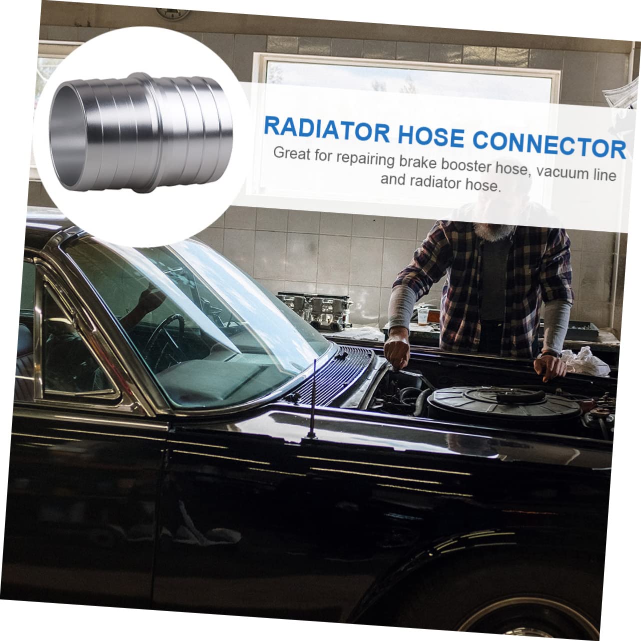 ABOOFAN 2 Pièces Adaptateur De Durite De Radiateur Universel Connecteur De Tuyau De Liquide De Refroidissement Coupleur De Tuyau D'arrosage Doiteur De Tuyau Seul Alliage D'aluminium Silver