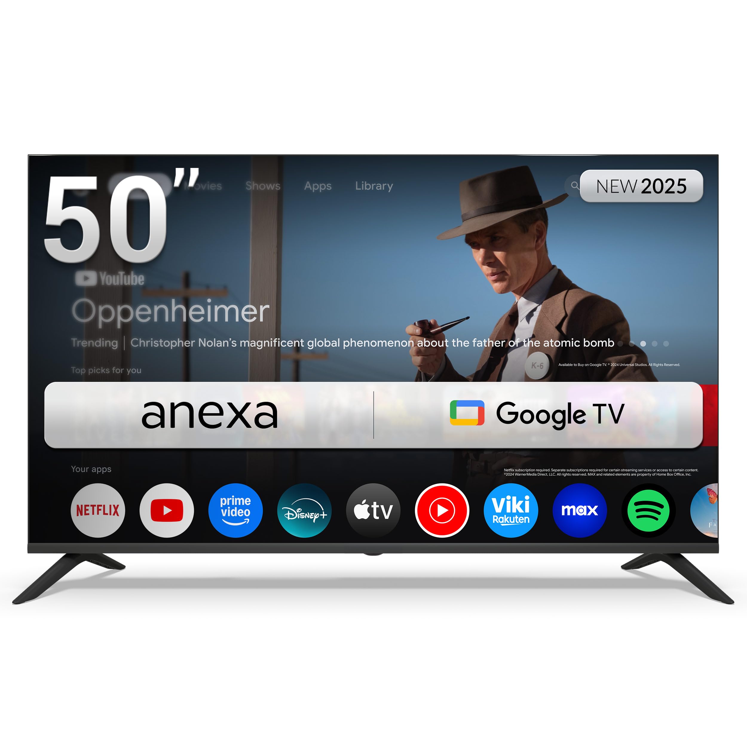 anexa - Smart TV 50" 4K HDR, Android 14, Google Assistant, Control por Voz, TDT 2025, 3 años de garantía, SMART50C02UG, Compatible con Netflix, Prime Video y más