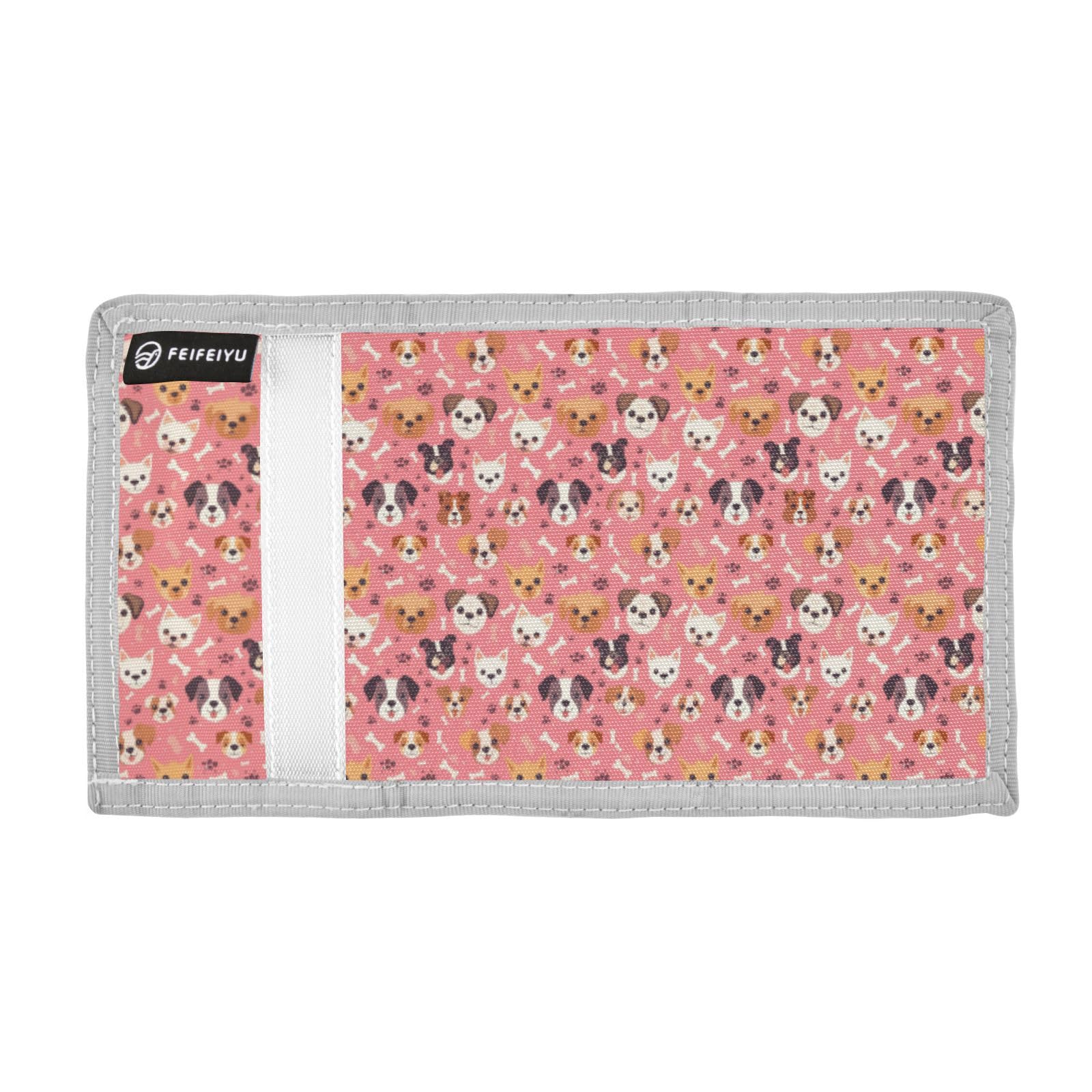 Wusikd Dog Head Kids Wallet for Boys Girls Cute Toddler Trifold Wallet Novelty Wallet for Teens Women Men