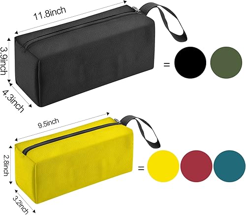 Miniatura 2 de 5 Pack Canvas Tool Pouch of Two Sizes, Tool Pouches with Zipper, Multipurpose Zipper Bags Tools is Suitable for Storing Scattered Tools, Cosmetics,