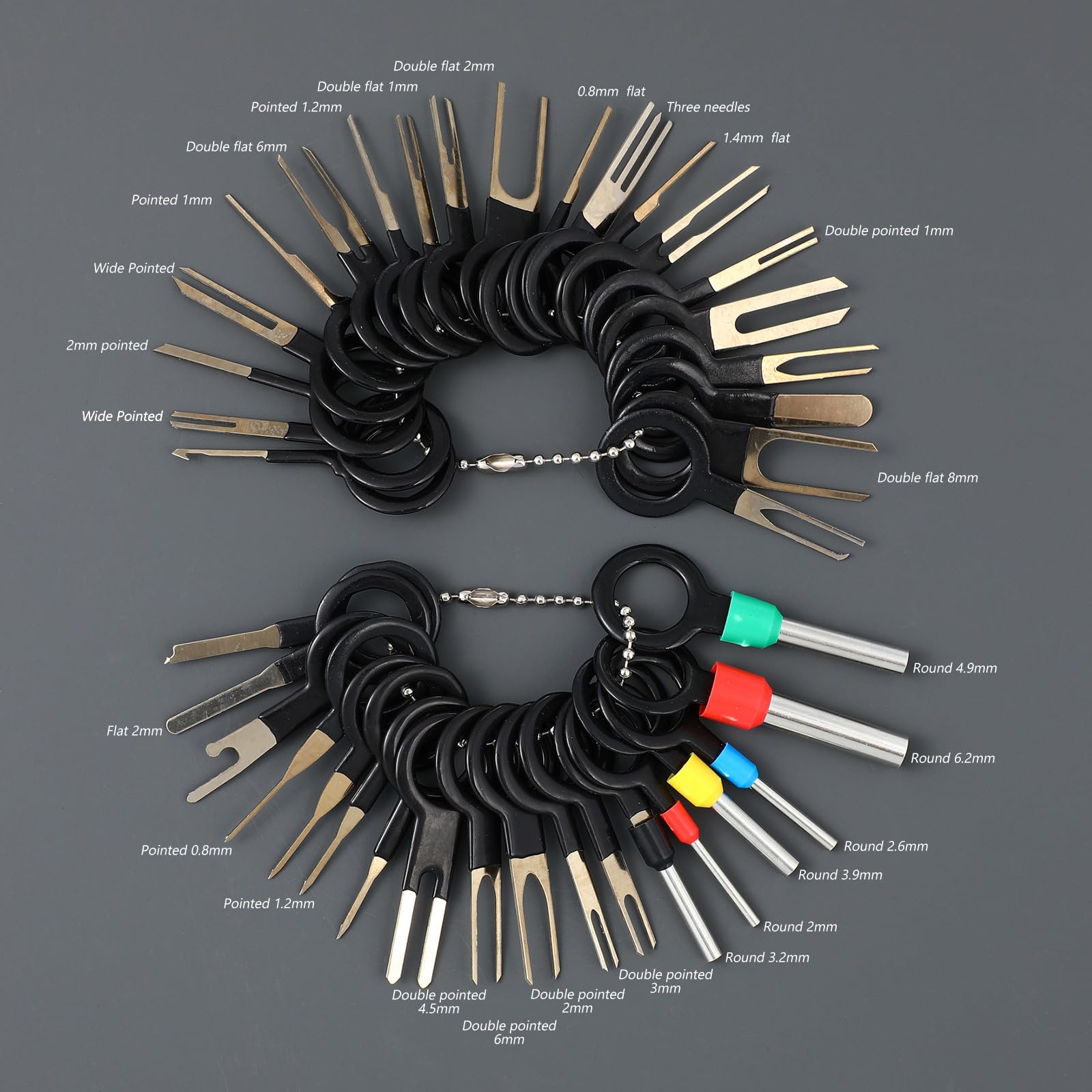 Cabilock Kit de 76 Outils D’Extraction de Bornes pour Connecteurs Électriques Outils de Dépiéchage Multifonctions Pochette Noire Compact et Léger pour Câblage Automobile et Réparation