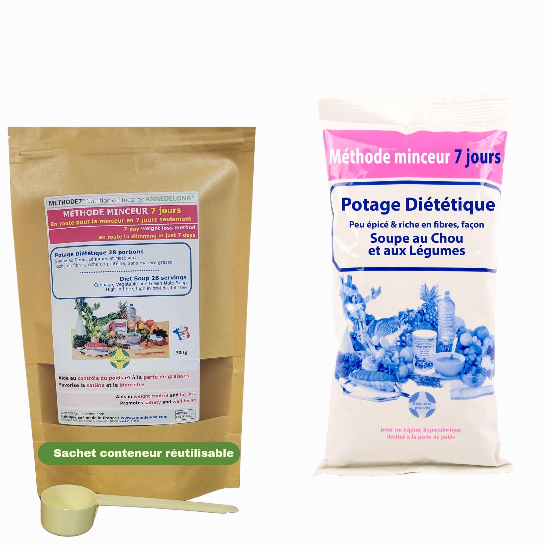 CURE 7 DÍAS NATURAL Y EFECTIVO MÉTODO DE ADELGAZAMIENTO. Sopa Dietética Sopa de Col y Verduras Rica en Fibra y Vitaminas (28 Porciones). Probado clínicamente.