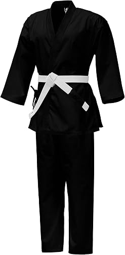 Miniatura 3 de Ultimate - Uniforme de karate de peso medio para niños y adultos, unisex, juego completo con cinturón blanco gratis