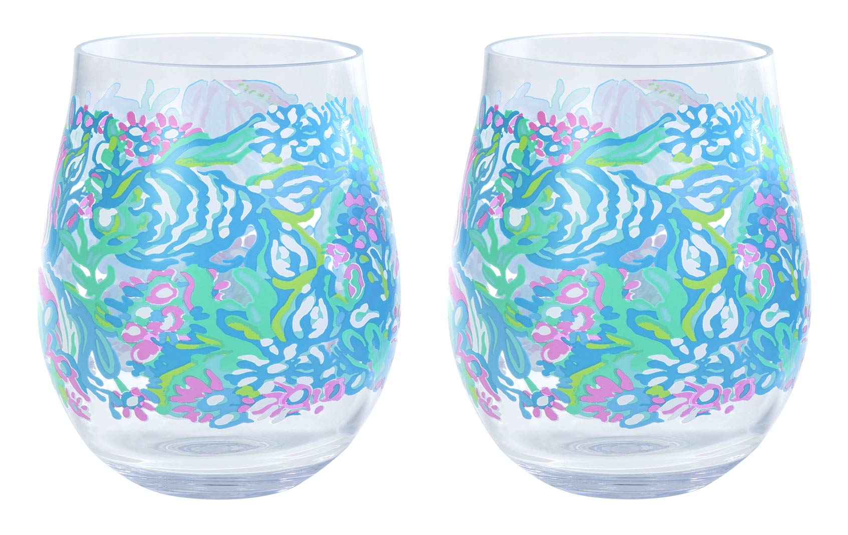 lilly pulitzer plastic wine glasses