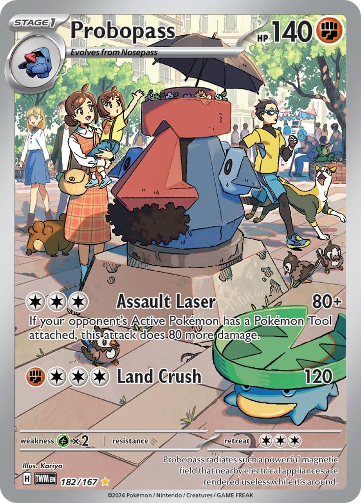 Pokemon – Probopass 182/167 – Twilight Masquerade – Illustration Rare – Full Art – Alternate
