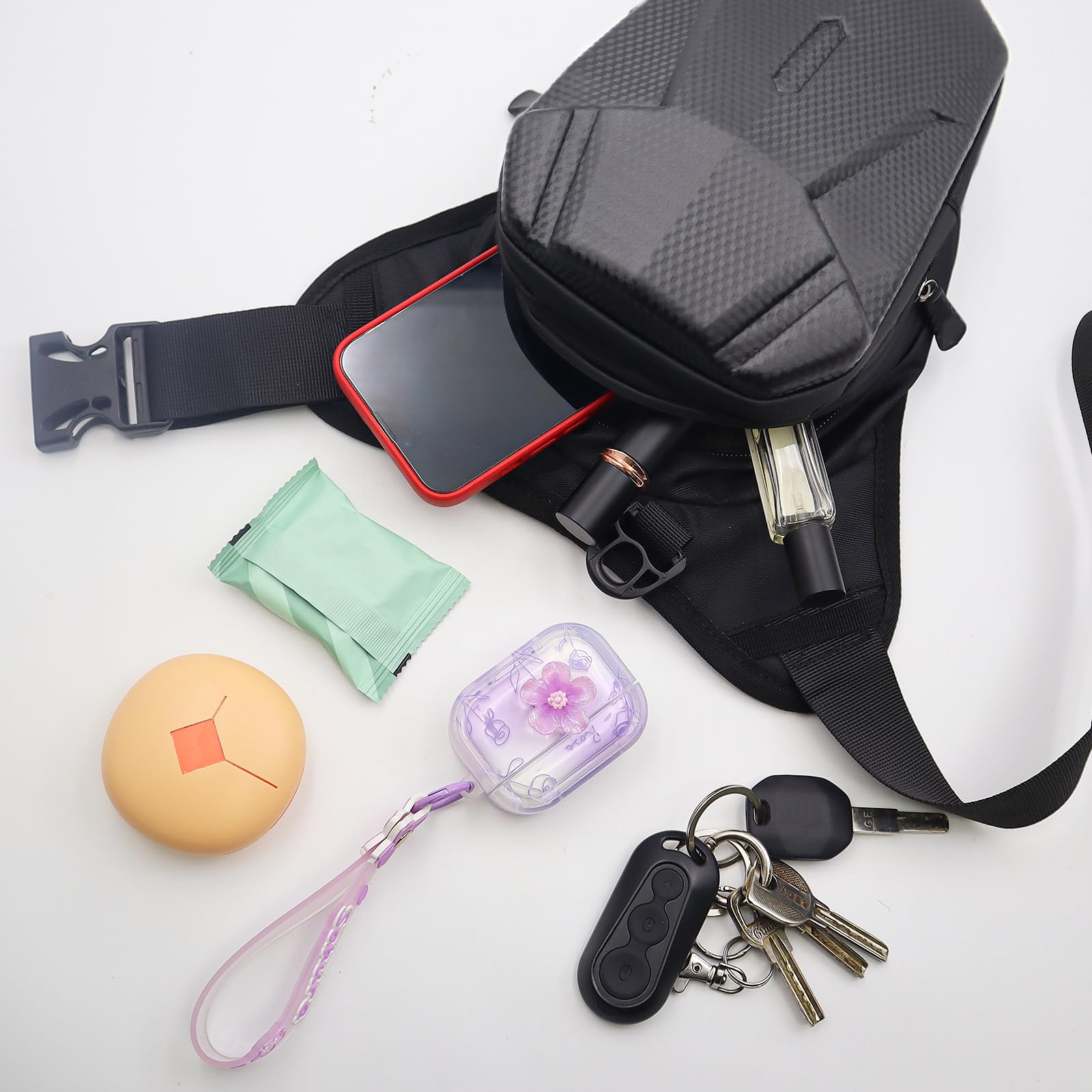 Marsupio da Gamba per Moto Borsa Gamba Moto Capacità Espandibile Borsa Cosciale Espandibile EVA Durevole Marsupio Cosciale Uomo per Escursionismo Pesca Ciclismo Escursionismo