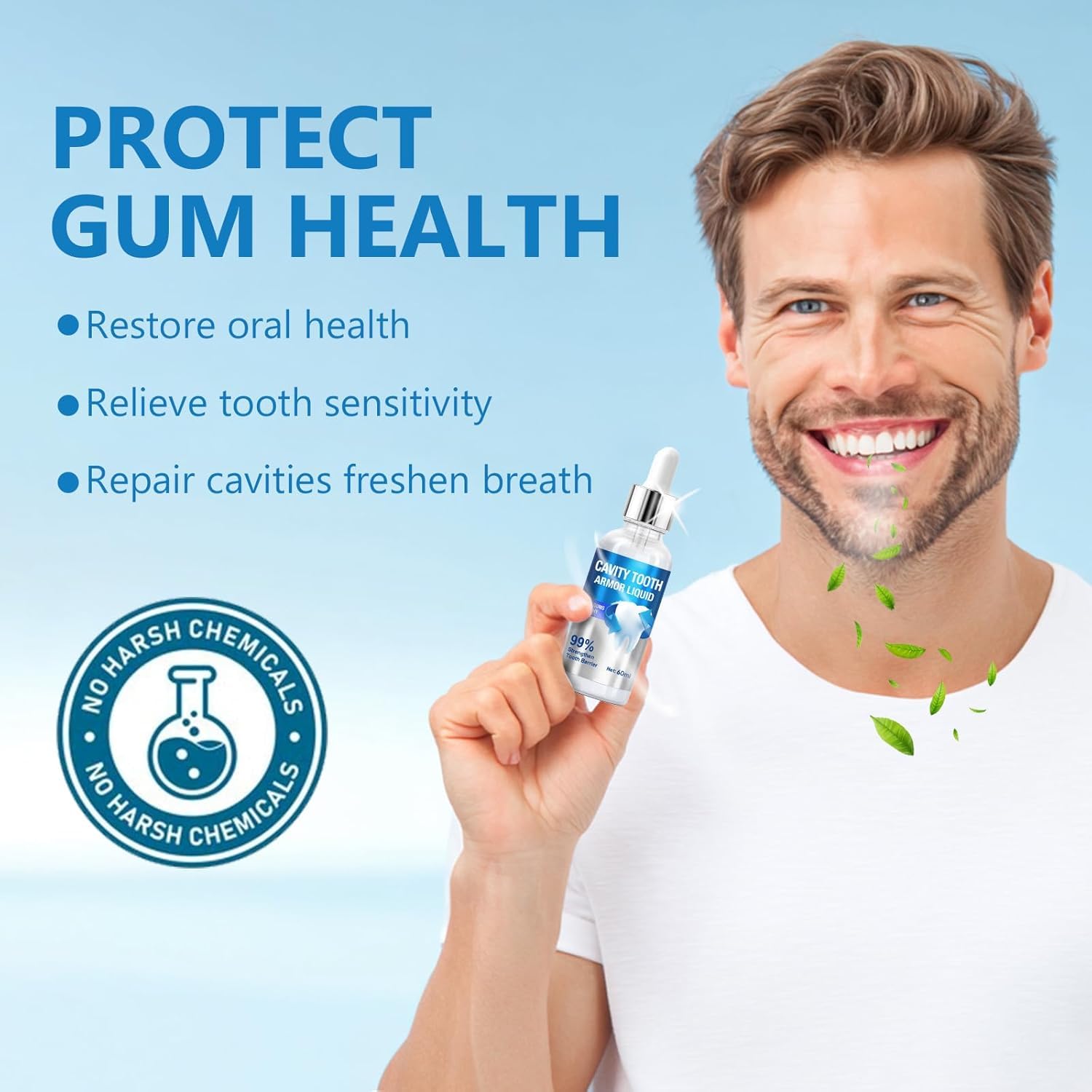 Cavity Healing Tooth Armor Liquid - Advanced Enamel Repair & Nano Hydroxyapatite Remineralization Drops for Sensitive Teeth - Supports Gum Health & Cavity Reversal — view 3