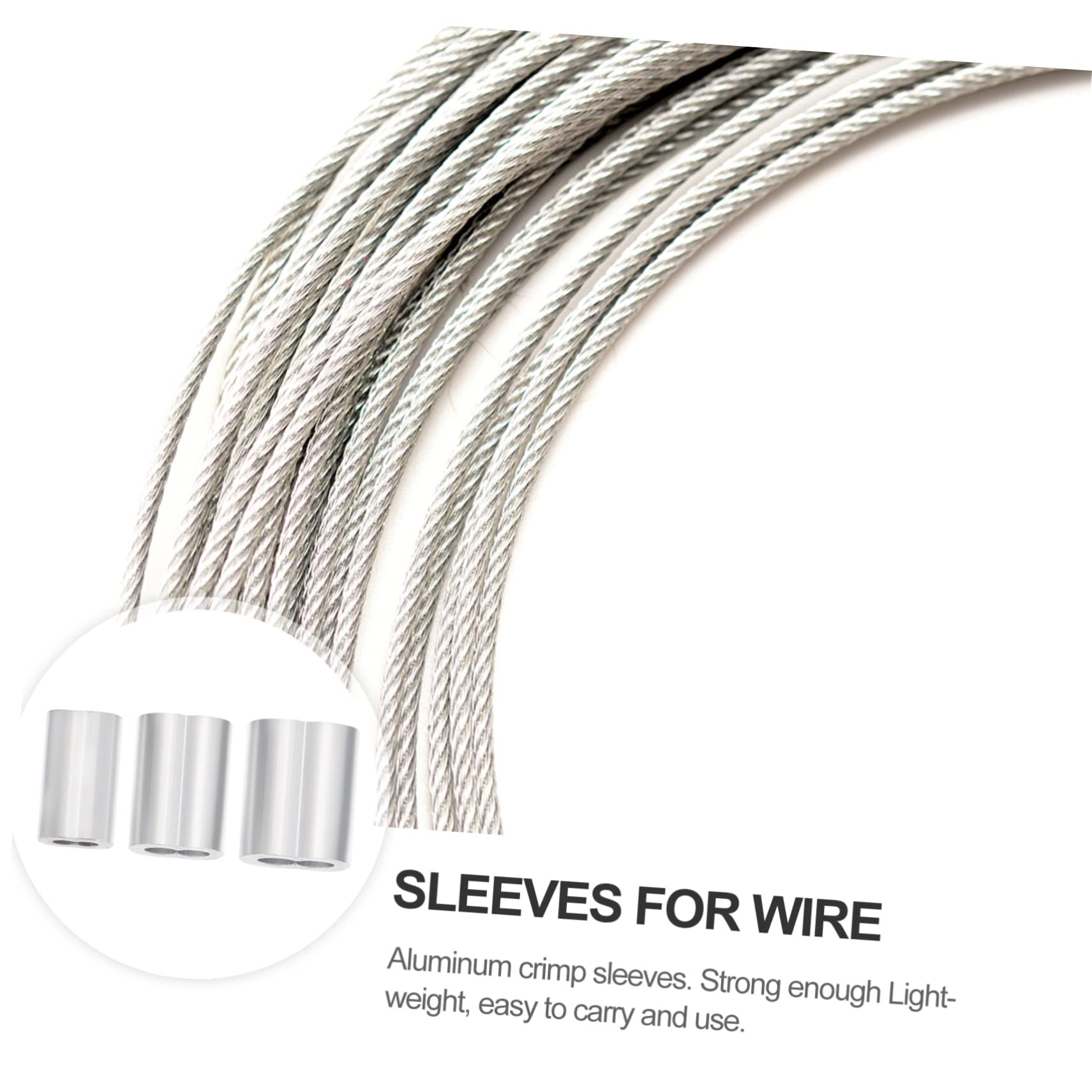 FUNOMOCYA Aluminum Crimping Loop Sleeves for Wire Rope 8-Shaped Hole Sleeves Kit 180pcs Lightweight Sturdy Rigging Hardware