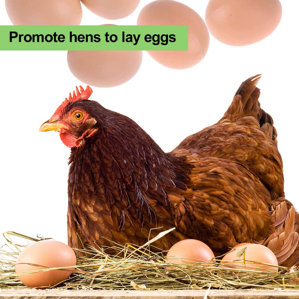 Huevos Falsos para Gallinas 10pcs Plástico Artificiales Decoración