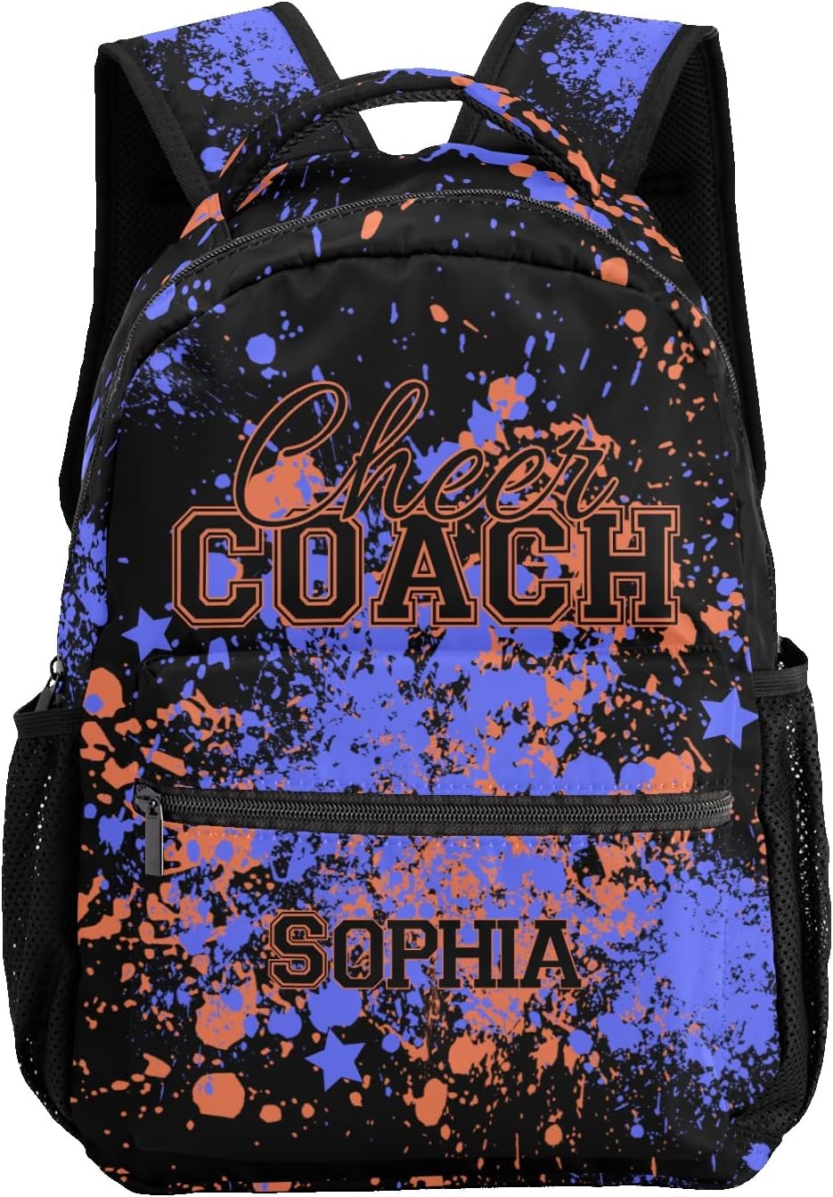 Custom Watercolor Cheerleader Cheer Coach Personalized Causual Shoulder Bag Sports Leisure Camping Backpack for Women Men