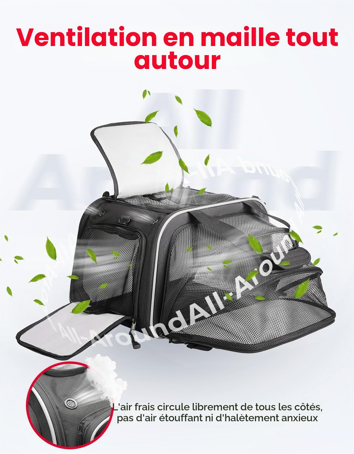 KEMIMOTO Sac de Transport pour Moto, Sacoche Moto pour Chien Extensible pour Petits Chiens et Chats Max 7,5 kg, Sac Motos pour Animaux Pliable 46 x 28 x 28 cm pour Motos Cruiser et Touring