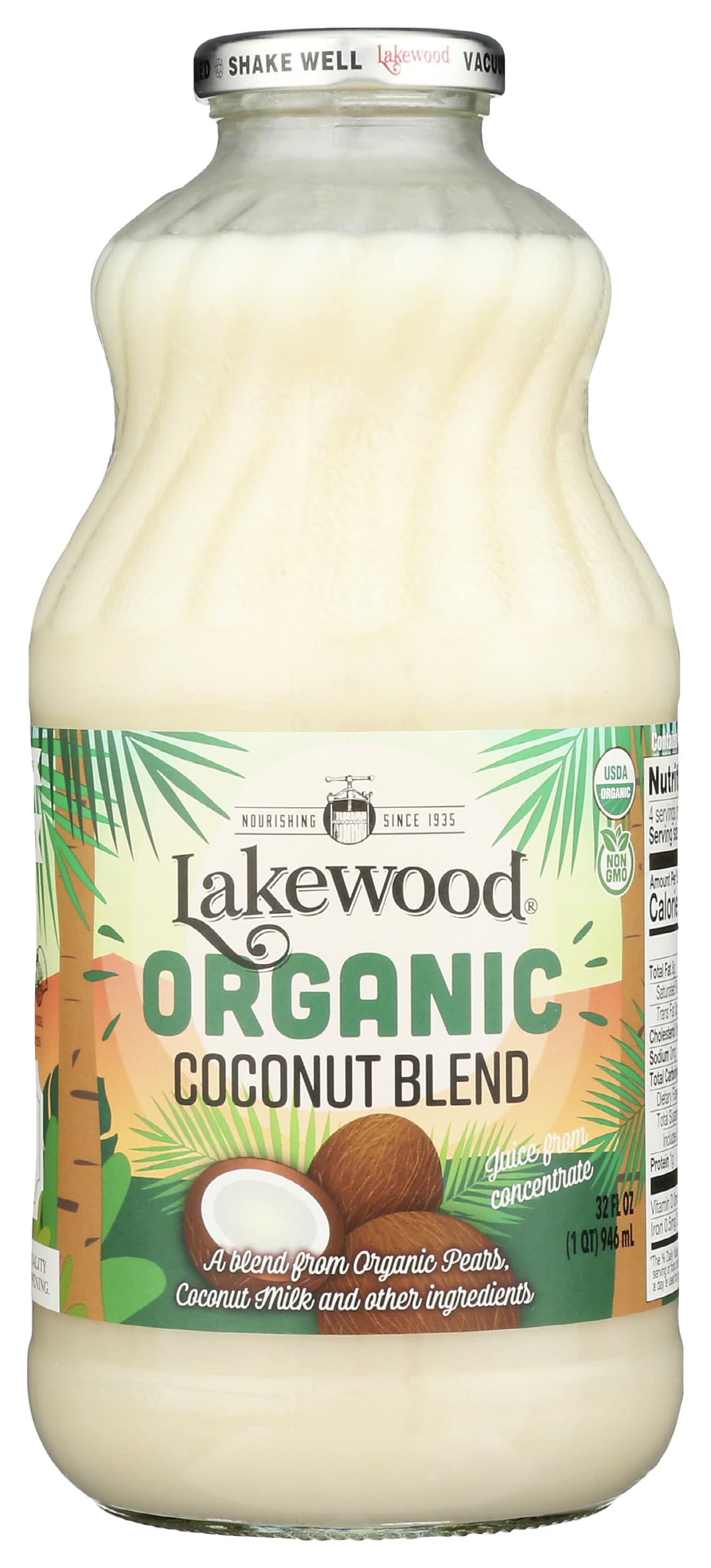 LAKEWOOD JUICE COCONUT MILK ORG, 32 FO