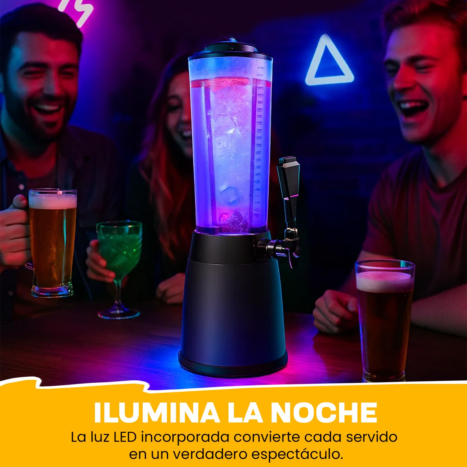GOODS+GADGETS® Dispensador de Cerveza 4 L con Grifo y Enfriador