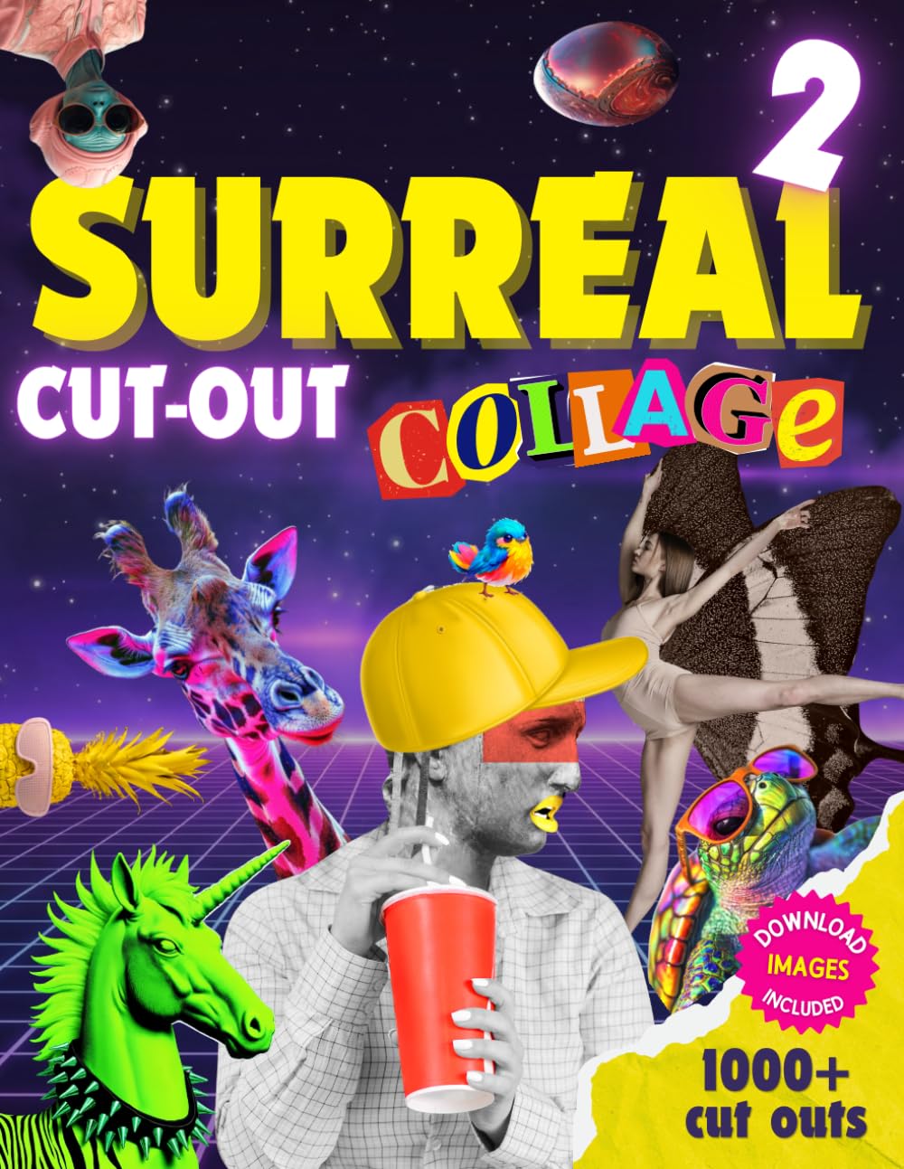Surreal Cut Out Collage Book 2: 1000+ Cut-Outs + Printable Download for create Collages in Any Size for Junk Journals & Mixed Media