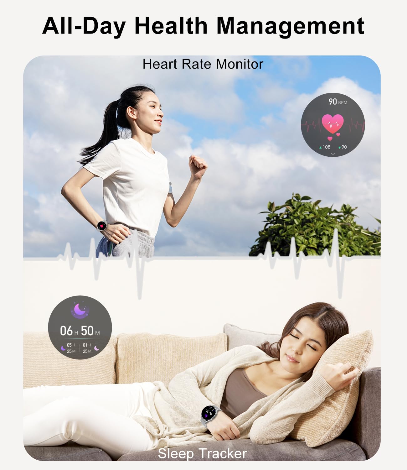 Smartwatch Uomo Donna, 1.39" Orologio Smart Watch con Effettua/Risposta Chiamate, 100+ Modalità Sport, Impermeabile IP67 Orologi Sportivo, Fitness Tracker con Contapassi SpO2 Sonno per Android iOS